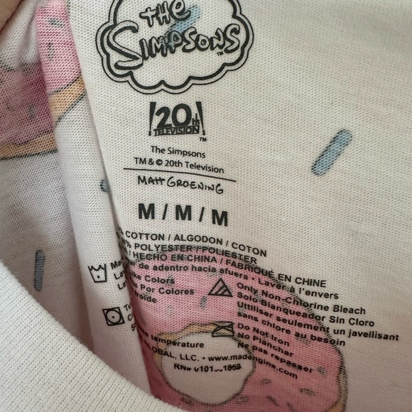 Vintage Homer Simpson Donut Print T-Shirt Size M Men Women’s - Picture 3 of 3